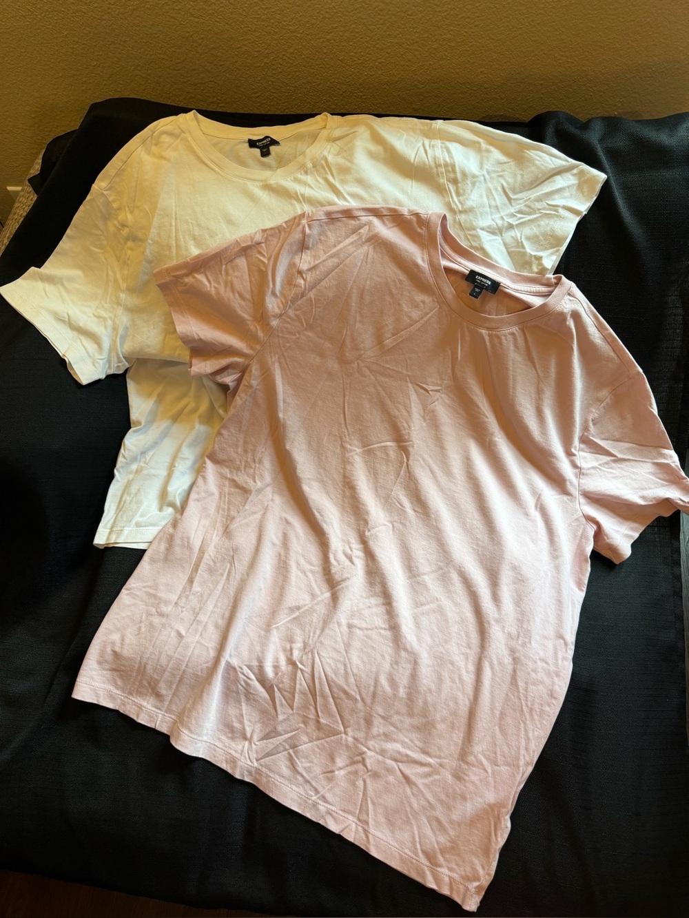 Express Crewneck Tee Duo - White & Blush Pink